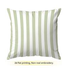 4pcs/1pc Minimalist Geometric Stripe Leaf Pattern Pillow Case, Single-Sided Printed Pillow Cover, Suitable For Living Room, Bedroom, Home Decor, All Season Pillow Case - Multicolor - View 14
