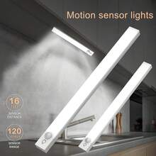 1pc Upgraded 3-Color USB Rechargeable Motion Sensor Night Light, Warm White/Cool White/3-Color, Suitable For Bedroom, Kitchen, Closet, Stairs, Hallway And Cabinet - Cabinet Light - View 2
