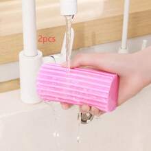 2/1Pc Absorbent Sponge Cleaning Brush, Reusable Durable Wavy Striped Sponge Duster, For Blinds, Glass, Vents, Mirrors, Window Slots & Baseboards, Household Cleaning Tool, For Kitchen & Bathroom, Daily Home Supplies, Squishy, Kitchen - Multicolor - View 13