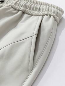 Men's Hiking Ski Trekking Outdoor Large Capacity Side Pocket Wide Leg Pants - White - View 9