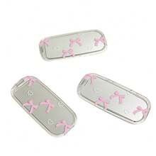 1pc Cartoon Heart Pink Bow Makeup Mirror Phone Stand, Foldable Adhesive Mirror, Minimalist Portable New Style - Multicolor - View 7