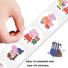 500 miếng/cuộn nhãn dán cuộn hình heo hoạt hình dễ thương, decal DIY cho hành lý, điện thoại, guitar, scrapbook, chống nước, quà tặng tiệc - Xem 9