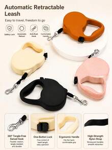 5M Automatic Retractable Dog Leash – Anti-Pull Shock-Absorbing Leash With One-Button Brake, For Small/Medium/Large Dogs - Multicolor - View 7
