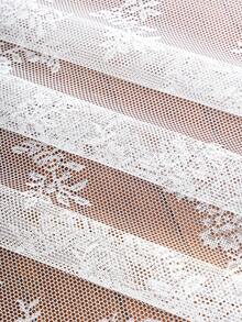 1pc Floral Lace Table Runner Vintage Wavy Edge Hollow Out Table Cloth Wedding Dining Table Decor Coffee Table Cover - White - View 10