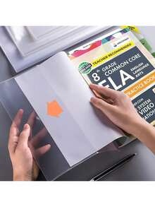 10 Sampul Buku Transparan Perekat Diri, Desain Pra-Potong Tanpa Perlu Dipangkas, Pelindung Buku Pelajaran Tahan Air, Dekorasi Transparan Minimalis, Ringan dan Portabel, Cocok untuk Buku Catatan dan Buku Pelajaran Siswa Ukuran A4 16K A5 - A - View 6
