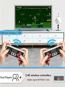 Classic Retro Game Console, AV Output, 8-Bit NES Video Game System, 620 Built-In Games, With 2 Classic Controllers - View 6