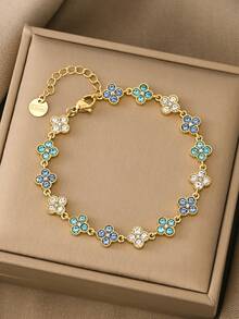 Kalung Emas 18K, Gelang Emas, Anting-anting Zirkonia Tembaga Bertekstur Serbaguna, Cocok untuk Kencan, Pesta, Hadiah, dan Pemakaian Sehari-hari - Emas - View 11