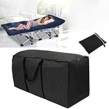 Waterproof Storage Bag For Garden Cushions And Outdoor Pads, Splash-Proof Protective Cover For Patio And Garden Cushions, Dimensions: 122 * 39 * 55 Cm - Black - View 3