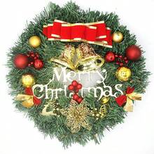 Christmas Decoration 30cm Christmas Wreath Artificial Flower Wreath Door Hanging Window Display Prop Christmas Decoration Tree Accessory - Multicolor - View 10