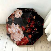 1PC Floral Multi-Color Umbrella, Cute Beautiful Elegant Faux Plant Style, Dual-Use Sun And Rain Portable Windproof Parasol, Decorative Umbrella, Suitable For Weddings, Birthdays, Parties, Outdoor Activities, All Seasons, Can Be Given As A New Year Gift - Multi-color - View 5