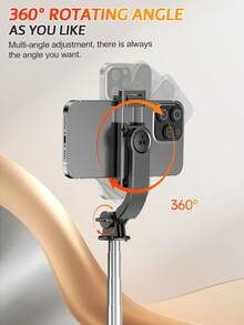 TOKQI Mini Selfie Stick With Auto Open Tripod,Wireless Bluetooth Wireless Remote Control, Detachable 360° Rotation Phone Holder,Extended Ground Stand Suitable For Smartphones Vlogging,Vacation,Travel,Holiday,Family Party,Recording,Shooting - TT22 - View 9