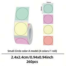 Marklife 24x24mm Self-Adhesive Thermal Label Printing Paper, Multi-Purpose Paper Round Circle Labels For P50/M120/M110/M200/M220/B3S, DIY Barcode & Logo Design For DIY Projects & Crafts - View 14