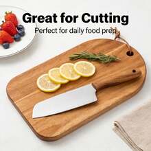 1pc Rope Hanging Wooden Cutting Board, Cheese Board, Suitable For Kitchen And Restaurant, Halloween Harvest Festival Back To School Season, Holiday Gift For Mother Father Lover - 1PC - View 4