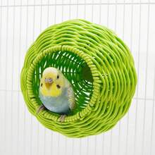 Handmade Woven Pet Bed, Rattan Hanging Sleeping Nest, Suitable For Parrots, Hamsters, Golden Hamsters, Squirrels And Other Small Pets - Z - View 3