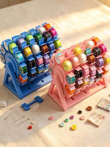 Rotating Bobbin Organizer, Sewing Machine Bobbin Storage Rack Handmade Thread Holder Desktop 360° Rotating Bobbin Storage System Sewing Accessories, Suitable For Sewing Room, Craft Table And DIY Studio, Sewing Accessories - Multicolor - View 4