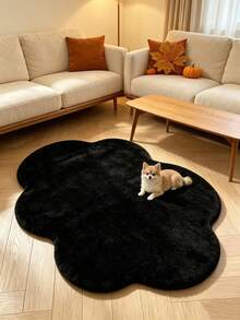 1 pieza 2026 Nuevo - Alfombra de nube de felpa larga negra, alfombra de dormitorio junto a la cama, alfombra de espejo de sala de estar, alfombra de ventana de vestidor, adecuada para el lado del sofá, junto a la cama y otras áreas, alfombra decorativa, decoración de dormitorio, alfombra pequeña, alfombra, decoración del hogar, alfombra de sala de estar, alfombra pequeña de sala de estar, alfombra de dormitorio, decoración del hogar de sala de estar, alfombra de exterior, alfombra lavable - Multicolor - Ver 1
