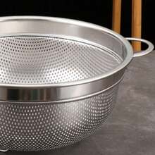 Stainless Steel Double-Ear U-Shaped Multipurpose Basket; Rustproof And Easy To Clean; Kitchen Storage; Fruit And Vegetable Draining; Tableware Placement; Bathroom Storage; Clutter Organization; Dining Table Storage; Universal For Multiple Scenes. - 21cm - View 7