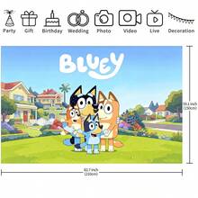 WPETLE Birthday Party Backdrop Cartoon Family House Lawn Scene Photo Background Banner Children Party Decoration - Multicolor - View 11