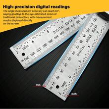 1 Buah Pengukur Sudut Digital 2-in-1 Cocok untuk Alat Pertukangan Kayu Multifungsi, Alat Ukur dengan Akurasi Tinggi - perak - View 3