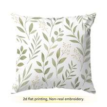 4pcs/1pc Minimalist Geometric Stripe Leaf Pattern Pillow Case, Single-Sided Printed Pillow Cover, Suitable For Living Room, Bedroom, Home Decor, All Season Pillow Case - Multicolor - View 11