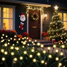Solar Firefly Lawn Lights,8 Adjustable Twinkling Fairy Light Modes,IP Waterproof Outdoor Decor Lamp,Perfect For Garden Yard Backyard Balcony, Cafe‑Style Rooftop Walkway,Xmas Festive Decoration For Backyard Evening Gathering,Vivid Soft Glowing Effect - Solar Firefly - View 8