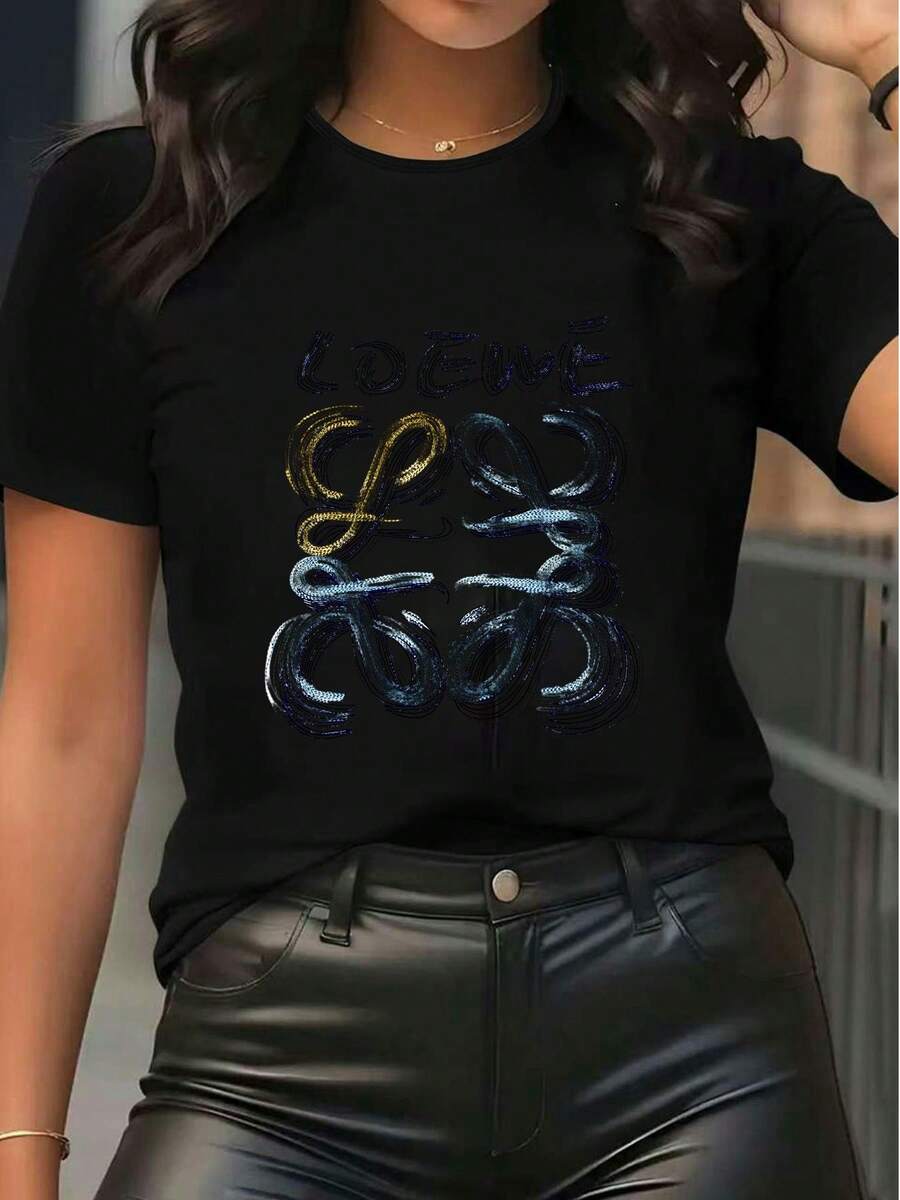 Women T-Shirts - 黑色 - 查看 1