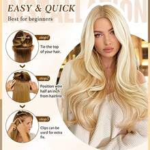 18/613 Clip In Hair Extensions Human Hair 8 Pcs Per Set With 18 Clips Double Weft 18/613 Remy Human Hair Extensions Clip Ins For Women Natural Human Hair Clip In Brazilian Human Hair Extensions - S18/613 - View 8