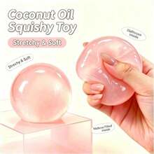 1 pieza Bola de apretar de rebote lento con aroma a menta y aceite de coco, color aleatorio, 6 cm redonda de arpillera, juguete antiestrés, regalo perfecto para vacaciones, divertido y lindo, regalo de cumpleaños, Pascua, Halloween, Navidad, fiesta, squishy, juguete squishy, juguete antiestrés squishy, squish de dumpling, squish crujiente, apretar, juguete para adultos y mujeres, secreto - Multicolor - Ver 5
