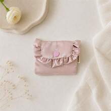 Ruffle Flap Coin Purse, Polka Dot Bow Card Holder, Travel Portable Earphone & Lipstick Storage Bag - Multicolor - View 12