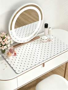 Black & White Small Polka Dot Premium Mouse Pad, Minimalist Office Desk Mat Keyboard Pad Simple Desktop Protector, Suitable For Office And Home Use - Thick Anti-Slip Keyboard Mouse Accessory, Multiple Sizes Available. Back To School Desktop Accessory, Office Supplies, Office Desk Accessory, Mouse Pad, Desktop Mouse Pad - Rectangle - View 6