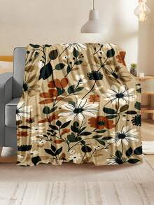 Soft & Comfortable Exquisite Printed Cute Animal Blanket, 2D Flat Print Pattern Multi-Purpose Blanket For Sofa, Bed And More, Outdoor Camping Leisure Blanket, Suitable For Home, Picnic, Travel, All Seasons Comfort, Modern Style, Polyester, Machine Washable - Multicolor - View 3
