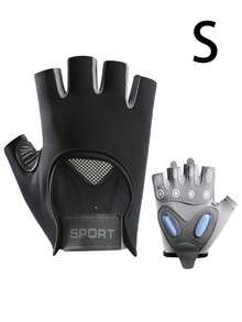 1 par de guantes de fitness antideslizantes de media dedo, guantes deportivos transpirables, guantes de entrenamiento de gimnasio unisex para ciclismo, levantamiento de pesas, yoga y entrenamiento de fitness - A - Ver 18