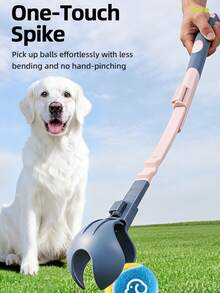 1pc Dog Ball Launcher Outdoor Dog Walking Interactive Training Toy Outdoor Leisure Style Plastic Telescopic Adjustable Pole Design Dog Ball Launcher Pet Teasing Tool - Multicolor - View 6
