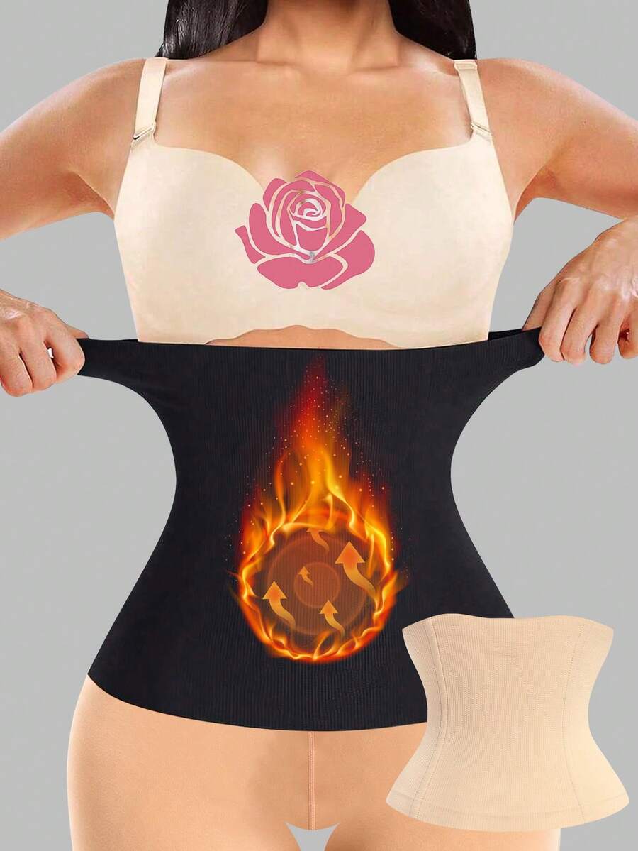 1件裝女款收腰塑身腹部緊身腰帶,身體塑形與恢復腰帶,瑜伽腰部支撐帶 - 彩色 - 查看 1