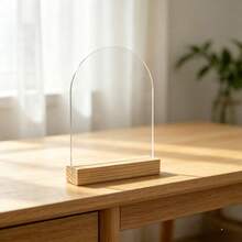 1pc Arched Acrylic Nail Color Display Stand With Base, Transparent Nail Display Board, Nail Salon Nail Practice Tool, Nail Tip Display Tool - Clear - View 6