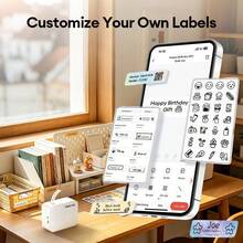 Printer Label Mini Marklife Memiva A1, Printer Stiker Perekat Tanpa Tinta Nirkabel Bluetooth untuk Usaha Kecil, Rumah, Sekolah, Kantor, Kompatibel dengan iOS & Android - MultiWarna - View 3