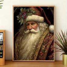 1PC DIY 5D Diamond Painting Kit Santa Claus Pattern - Round Full Drill Art Mosaic Craft, Home Wall Decor, Unframed - No Frame - View 2