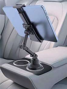 Multifunctional Tablet And Phone Car Cup Holder Mount - Adjustable, Installable On Car Dashboard And Air Vent, Expandable Base, Easy Installation, Stable And Anti-Shake, Super Shock-Resistant, Essential Practical Accessory For Your Car, Perfect Gift For Road Trips - A - View 1