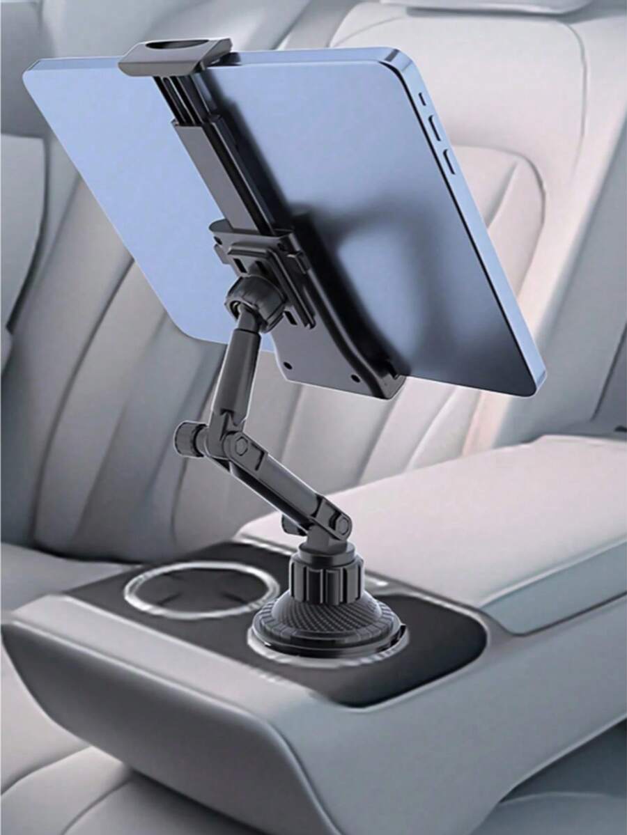 Multifunctional Tablet And Phone Car Cup Holder Mount - Adjustable, Installable On Car Dashboard And Air Vent, Expandable Base, Easy Installation, Stable And Anti-Shake, Super Shock-Resistant, Essential Practical Accessory For Your Car, Perfect Gift For Road Trips - A - View 1