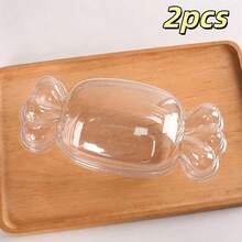 2/1pc Cute Macaron Candy‑Shaped Gift Box With Transparent Lid, Dessert Baking Packaging Box, Xmas Holiday Treat Storage Container, For Christmas Party Favor, Wedding & Home Table Decor, Xmas Tree Ornament, Holiday Gift Supplies - A - View 10