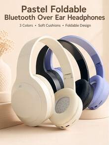 GENAI Headphone Nirkabel Over-Ear, Mikrofon Terintegrasi, Headphone Stereo HiFi Ringan yang Dapat Dilipat, Kontrol Volume, Bass Dalam, Cocok untuk Ponsel, Komputer, dan Kantor Rumah - View 1