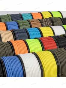 Tali Paracord 550 4mm 7-Strand Core Tipe III Tali Poliester Tali Parasut Cocok Untuk Berkemah di Luar Ruangan dan Kerajinan Tangan DIY - MultiWarna - View 1
