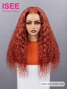 ISEE Hair Wear Go 無膠紅色棕色水波紋 7*5 蕾絲封口假髮 180% 密度 真人髮 16-28 英吋 預拔髮際線 漂染髮根 初學者友善 女士日常配戴 - S33 - 查看 3