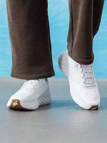 Skechers 男士輕量休閒鞋 GO WALK MAX CUSHIONING FLEX 運動鞋 舒適透氣 緩震走路鞋 217113-WHT - 白色 - 查看 3