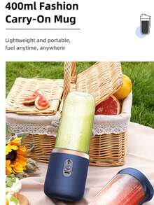 Gelas Juicer Portabel Nirkabel Kapasitas 400ml, Desain Tutup Ganda, Pisau Baja Tahan Karat 21000RPM, Sensor Keamanan Mati Otomatis, Mulai Sekali Sentuh, Material Berkualitas, Pengisian Daya USB, Cocok untuk Gym, Kantor, Aktivitas Luar Ruangan, dan Minuman Jus Segar Sehari-hari - MultiWarna - View 11