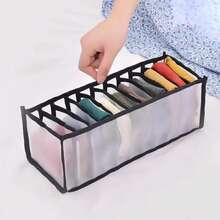 1/3pcs Underwear & Socks Storage Organizer, 11-Grid Mesh Closet Storage Box, Socks & Leggings Divider Box, Foldable Drawer Organizer, Bedroom Accessory, Home Storage Rack, Home Organization - Multicolor - View 16