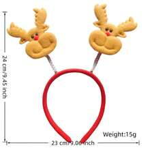 1/5 Piece Classic Christmas Headband - Holiday Party Accessory With Santa, Reindeer, Christmas Tree Design - Durable Plastic Construction, Non-Electric, Feather-Free Seasonal Headband - Headband - View 16