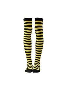 4pcs Cute Bee Costume Set: Bee Dress + Headband + Bee Wings + Striped Socks, Perfect For Carnival, Festivals, Parties And Role Play, Halloween Cosplay - Multicolor - View 7