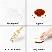 1pc Wood Grain Round Tablecloth, Daily Tablecloth With Elastic Edge, Soft And Wrinkle-Resistant, Waterproof, Oil-Resistant, Scratch-Resistant, Suitable For Round Dining Table, Outdoor Restaurant Decoration And Outdoor Party, Kitchen, Baking, Outdoor Decor, Outdoor Patio, Breakfast, Brunch And Party Decoration - B - View 11