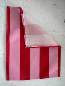2/4/6 Pcs Kitchen Cloth Artwork Mother's Day Place Mats Table Runner Pink Red Black Stripe Decoration, For Table Seasonal Holiday Decor, Festive Heat Resistant Coasters, Machine Washable, For Home & Kitchen Use - Pink - View 7